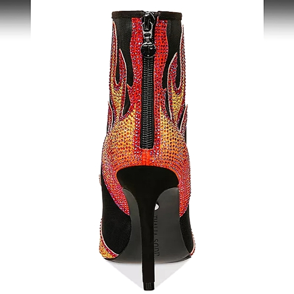 New w/Box Thalia Sodi Rayenn Embellished Side-Zip Pointy-Toe Ankle Dress Booties - Picture 3 of 5